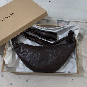 Lemaire Dark Brown Croissant Bag